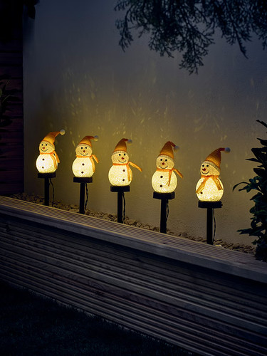 White led christmas snowman - led,