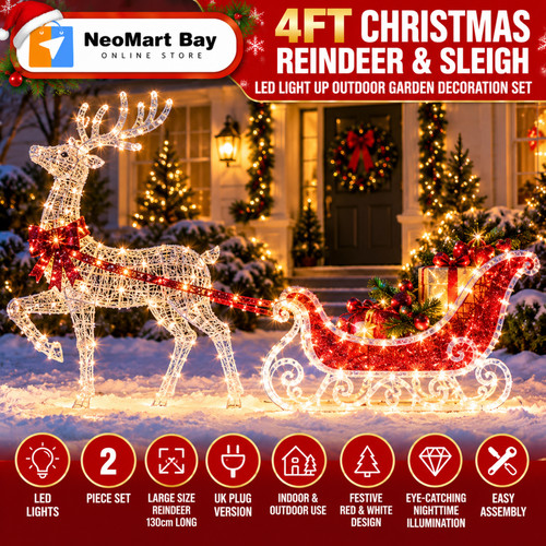 4ft christmas reindeer - christmas,