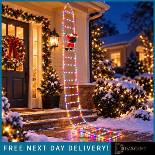 10ft led santa claus climbing - 10ft,